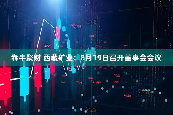犇牛聚财 西藏矿业：8月19日召开董事会会议